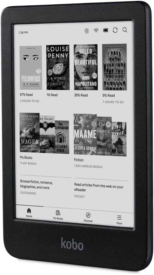 Kobo Clara BW | eReader | 6” Glare-Free Touchscreen with ComfortLight PRO | Dark Mode Option | Audiobooks | Waterproof | 16GB of Storage | Black - Image 2