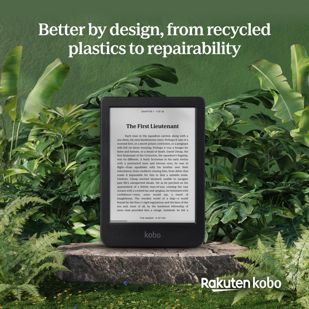 Kobo Clara BW | eReader | 6” Glare-Free Touchscreen with ComfortLight PRO | Dark Mode Option | Audiobooks | Waterproof | 16GB of Storage | Black - Image 6