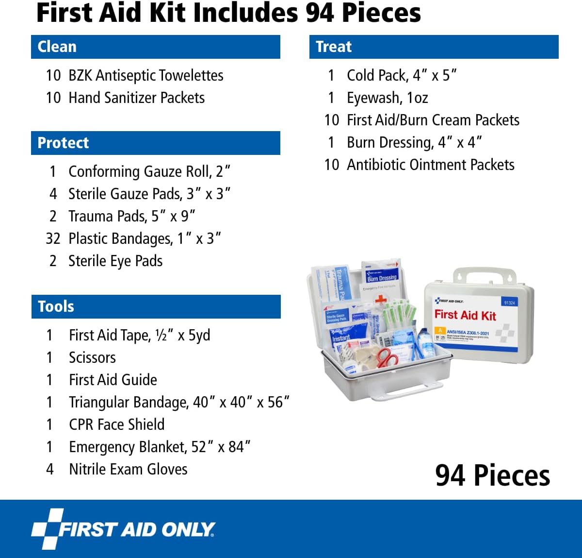 First Aid Only 25-Person ANSI Class A First Aid Kit for Workplaces - Image 3