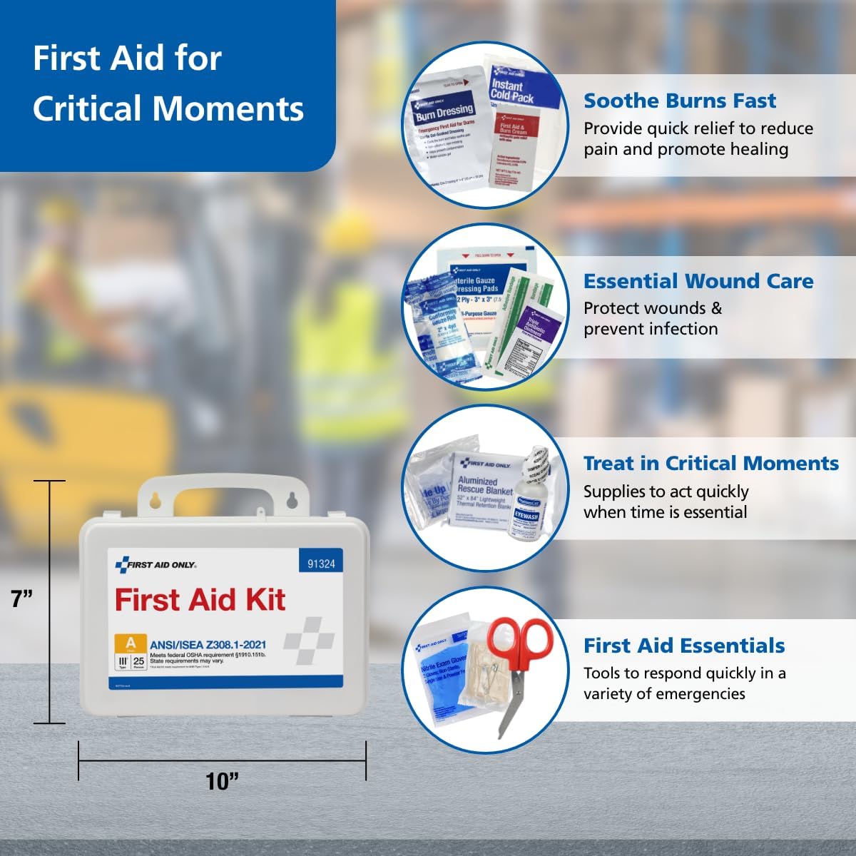 First Aid Only 25-Person ANSI Class A First Aid Kit for Workplaces - Image 4