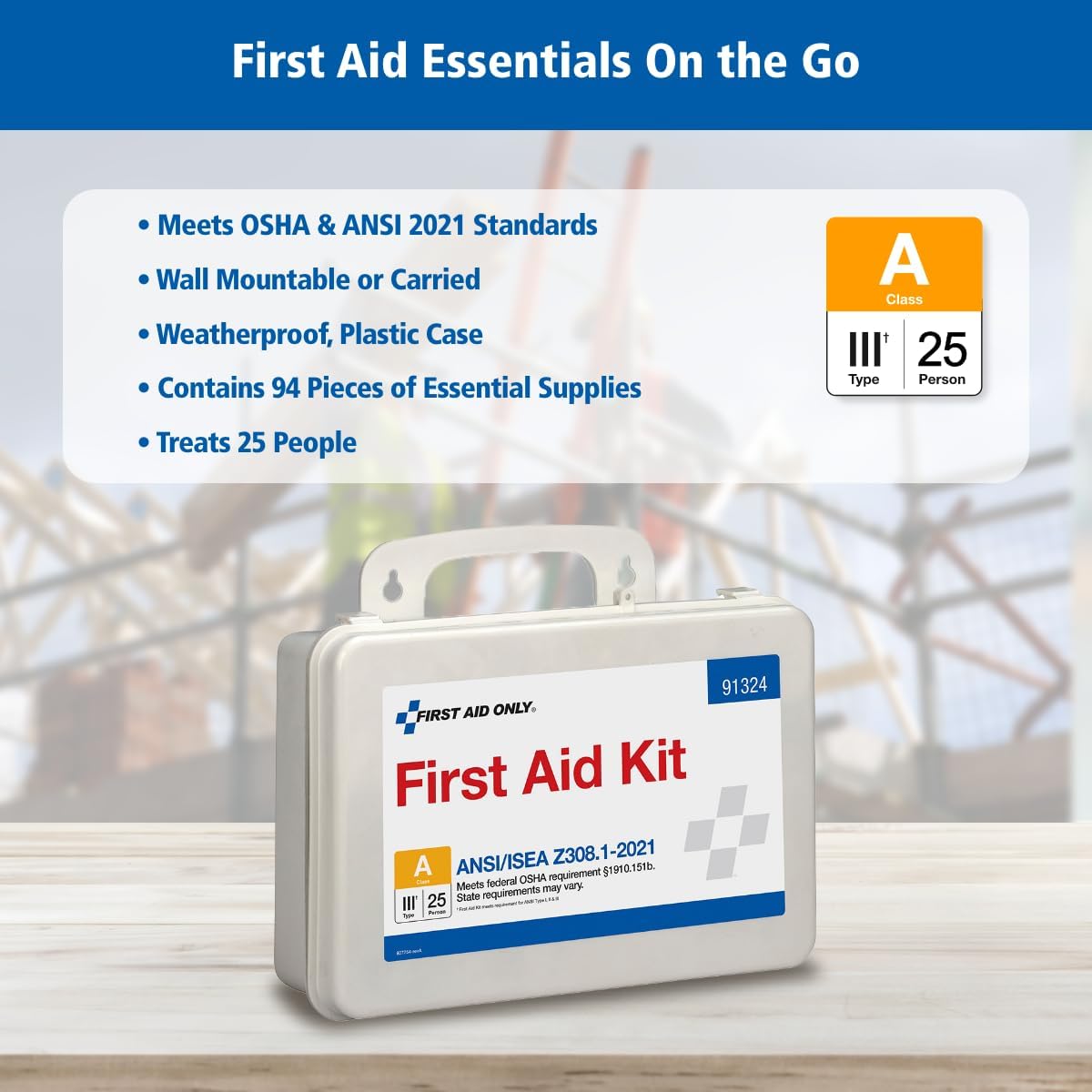 First Aid Only 25-Person ANSI Class A First Aid Kit for Workplaces - Image 5